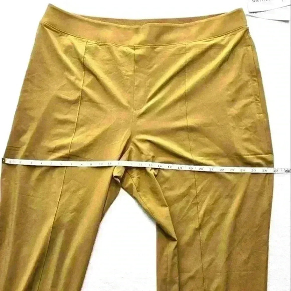 Athleta Brooklyn Heights Vienna Slim Pants Tapestry Gold Size 22 NWT - Picture 14 of 16